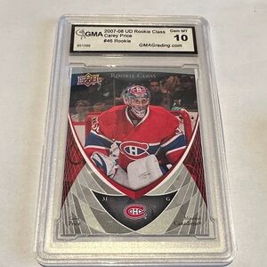 GMA Graded Carey Price Rookie class Card - GMA 10